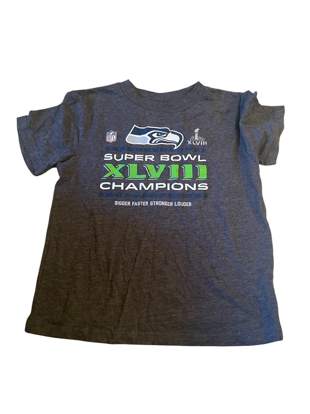 NFL Seattle Seahawks Gray Super Bowl XLVIII Champions Tee